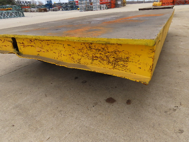 13'x 8' Steel Flat Bed Rail Car Heavy Duty Industrial Steel Wheel Track Trailer