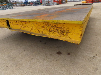 13'x 8' Steel Flat Bed Rail Car Heavy Duty Industrial Steel Wheel Track Trailer