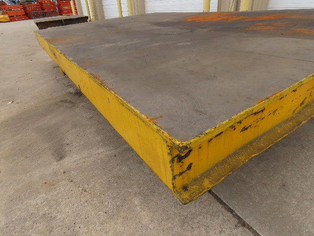 13'x 8' Steel Flat Bed Rail Car Heavy Duty Industrial Steel Wheel Track Trailer