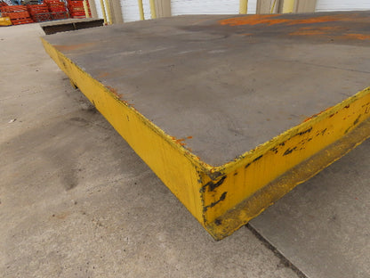 13'x 8' Steel Flat Bed Rail Car Heavy Duty Industrial Steel Wheel Track Trailer