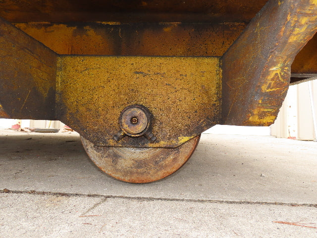 13'x 8' Steel Flat Bed Rail Car Heavy Duty Industrial Steel Wheel Track Trailer