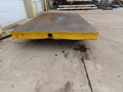 13'x 8' Steel Flat Bed Rail Car Heavy Duty Industrial Steel Wheel Track Trailer