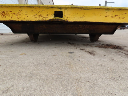 13'x 8' Steel Flat Bed Rail Car Heavy Duty Industrial Steel Wheel Track Trailer