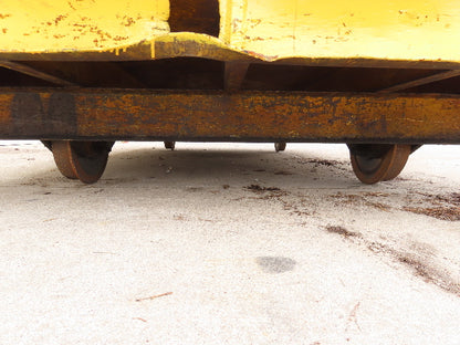 13'x 8' Steel Flat Bed Rail Car Heavy Duty Industrial Steel Wheel Track Trailer