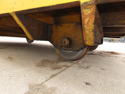 13'x 8' Steel Flat Bed Rail Car Heavy Duty Industrial Steel Wheel Track Trailer