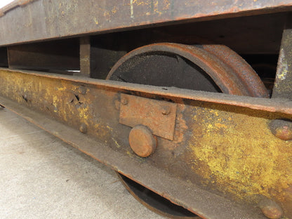 8'x6' Steel Flat Bed Rail Car Heavy Duty Industrial Steel Wheel Track Trailer