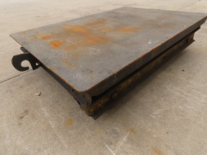 8'x6' Steel Flat Bed Rail Car Heavy Duty Industrial Steel Wheel Track Trailer