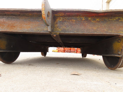 8'x6' Steel Flat Bed Rail Car Heavy Duty Industrial Steel Wheel Track Trailer