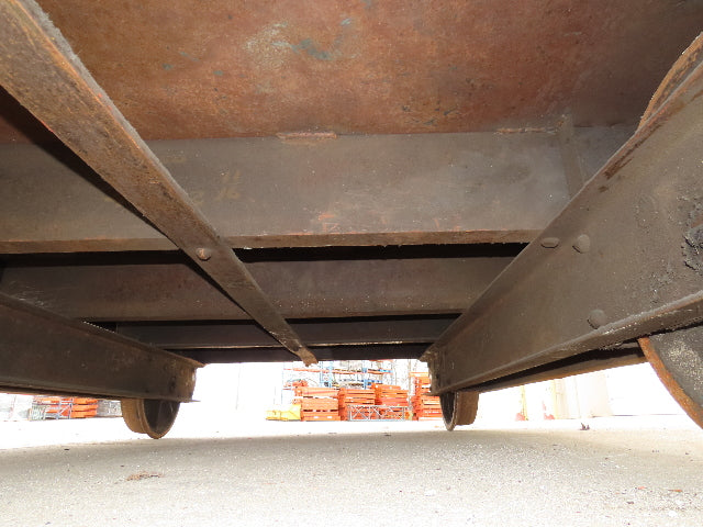 8'x6' Steel Flat Bed Rail Car Heavy Duty Industrial Steel Wheel Track Trailer