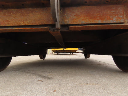 8'x6' Steel Flat Bed Rail Car Heavy Duty Industrial Steel Wheel Track Trailer