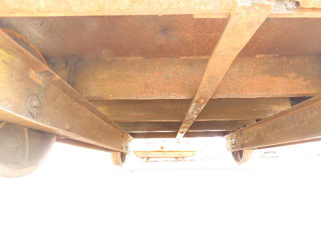 8'x6' Steel Flat Bed Rail Car Heavy Duty Industrial Steel Wheel Track Trailer