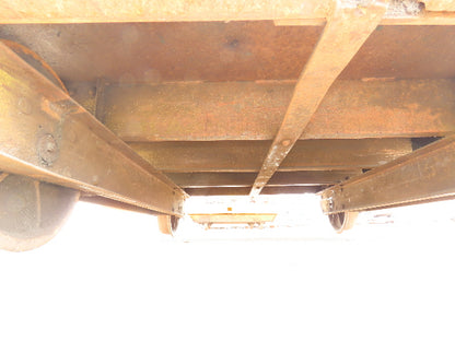 8'x6' Steel Flat Bed Rail Car Heavy Duty Industrial Steel Wheel Track Trailer