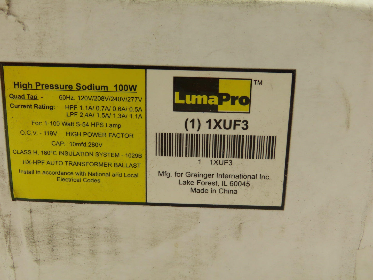 LumaPro 1XUF3 HID Ballast Kit 100W 1-Lamp High Pressure Sodium