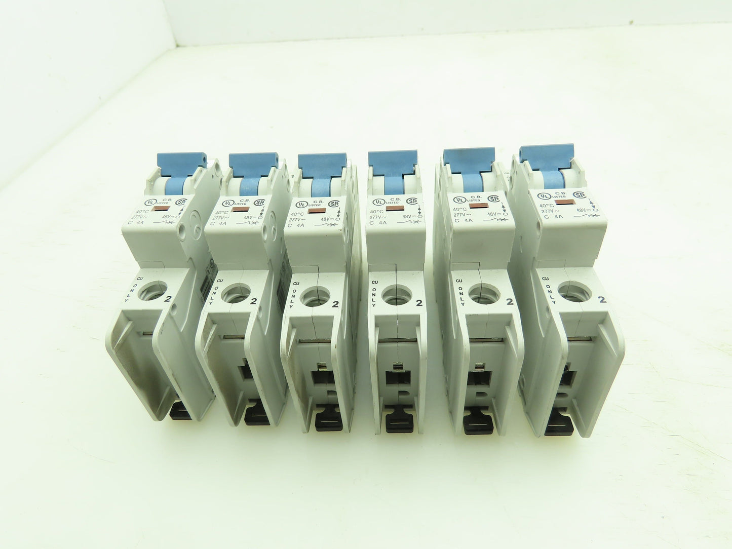 Allen Bradley 1489-A1C040 4A Circuit Breaker Series A 277V 1 Pole 4 Amp Lot of 6