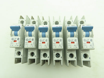 Allen Bradley 1489-A1C040 4A Circuit Breaker Series A 277V 1 Pole 4 Amp Lot of 6