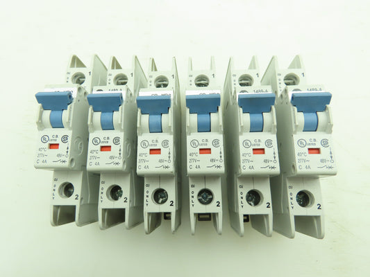 Allen Bradley 1489-A1C040 4A Circuit Breaker Series A 277V 1 Pole 4 Amp Lot of 6