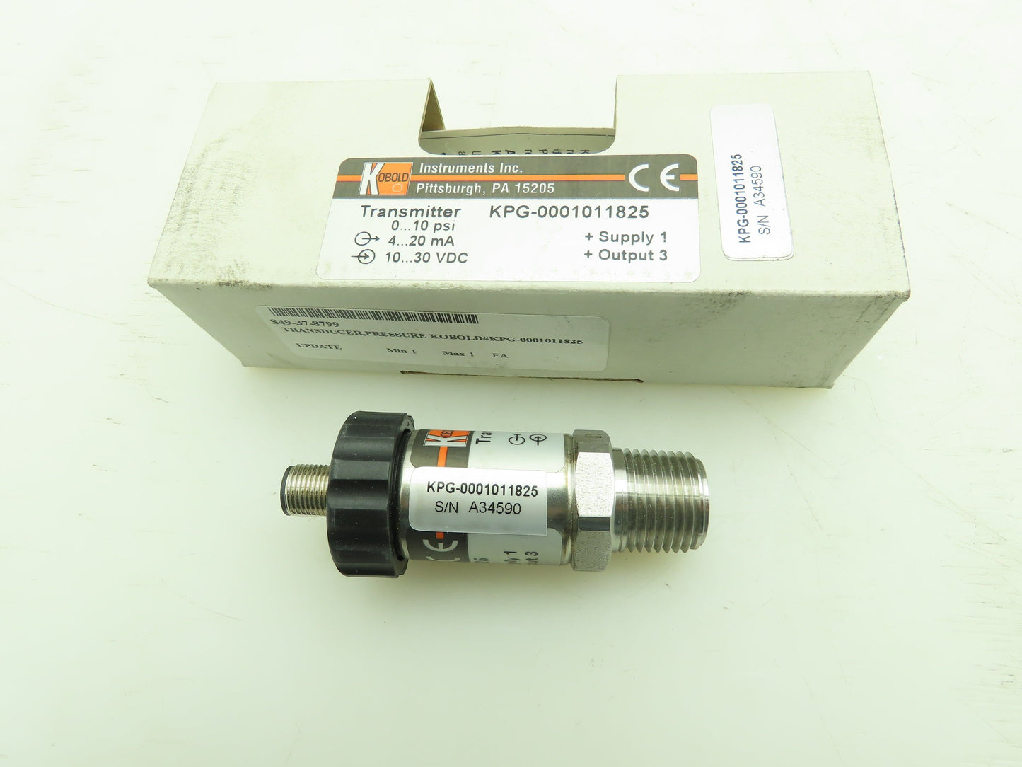 Kobold KPG-0001011825 Pressure Transmitter 0-10 PSI Transducer