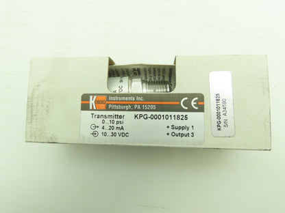 Kobold KPG-0001011825 Pressure Transmitter 0-10 PSI Transducer
