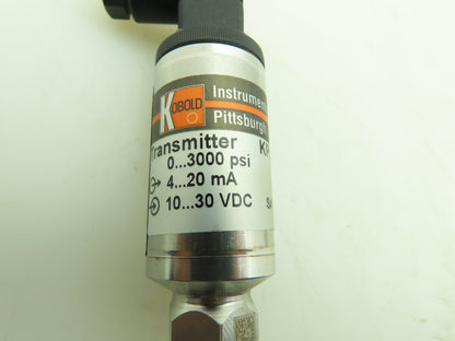 Kobold KPK-030001127 Pressure Transmitter 0-3000 PSI Transducer