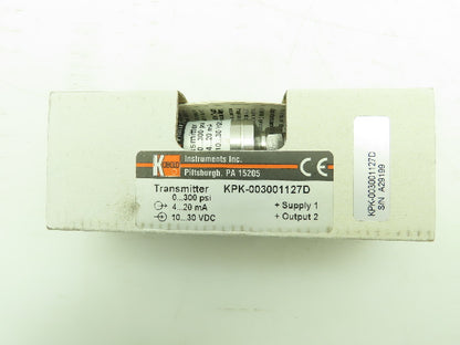 Kobold KPK-003001127D Pressure Transmitter 0-300 PSI Transducer