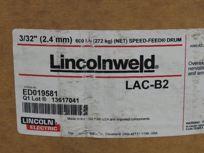 Lincoln LAC-B2 Lincolnweld 3/32" SAW Submerged Arc Welding Wire 600lb Feed Drum