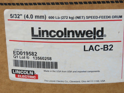 Lincoln LAC-B2 Lincolnweld 5/32" SAW Submerged Arc Welding Wire 630lb (2) Drums