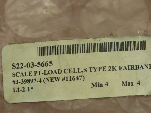Fairbanks LCF-R3080-13 Load Cell 2K 2000LBS S Type