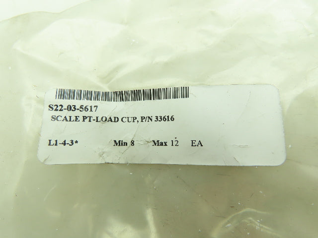 33616 PT Load Cell Scale Cup Pin 5/8-18 Thread Heat Treated Lot of 12