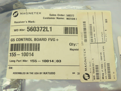 Magnetek G5 AC Drive FVG+ Main Control Board 155-10014