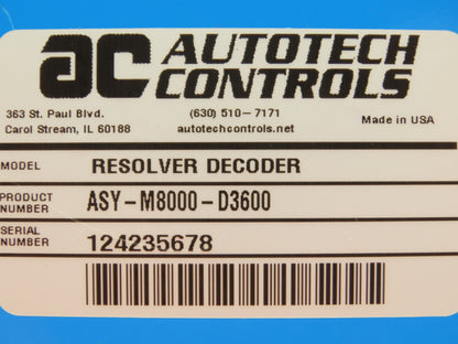 AC AutoTech ASY-M8000-D3600 1855 BUS Resolver Decoder Input Module