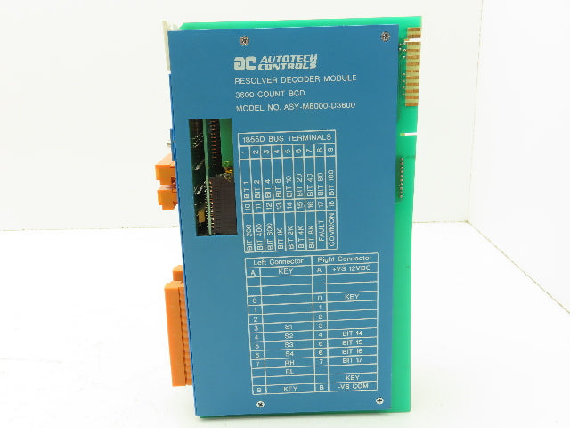 AC AutoTech ASY-M8000-D3600 1855 BUS Resolver Decoder Input Module