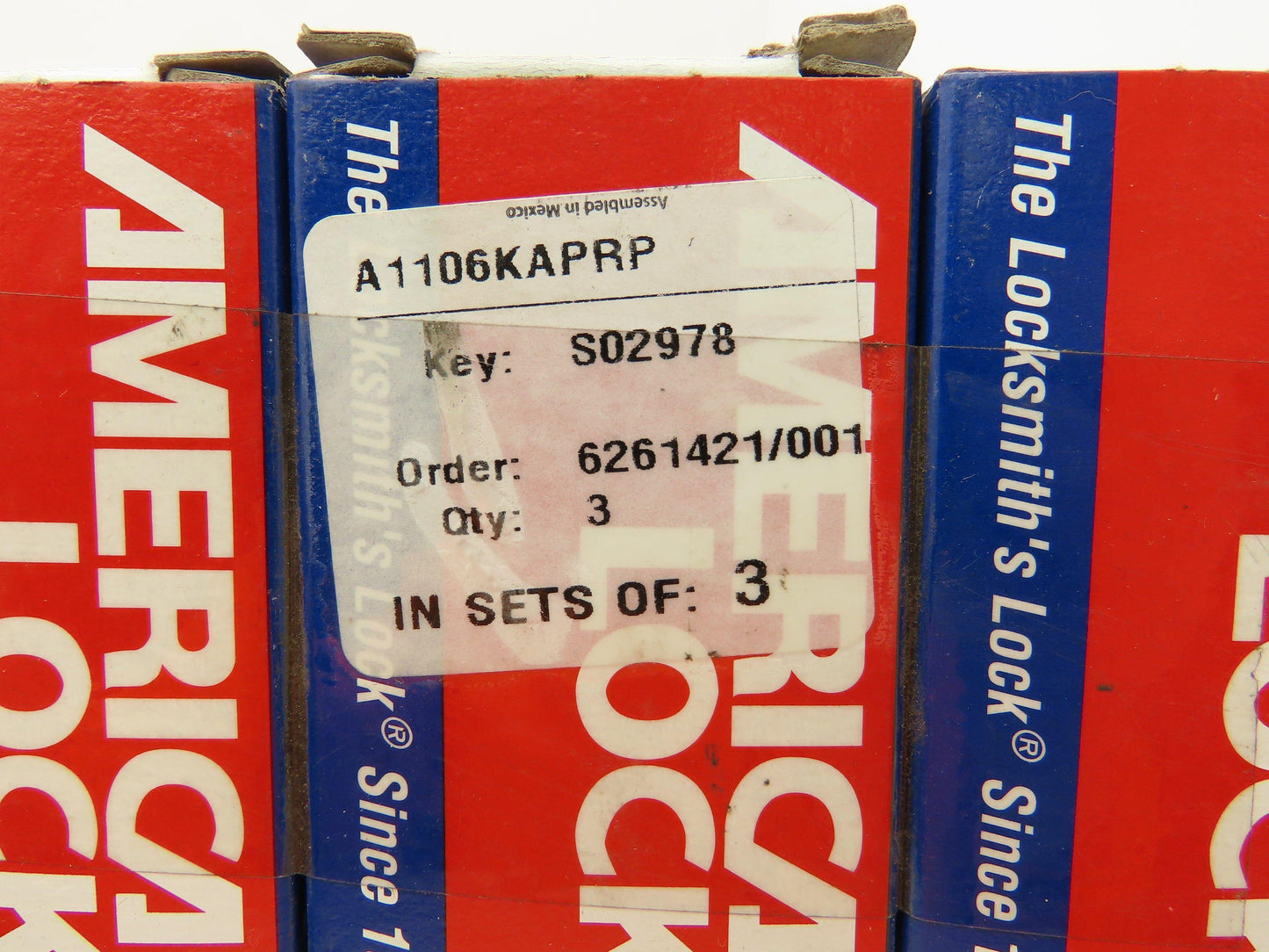 American Lock A1106KAPRP Lockout Padlock Purple 1-1/2" Shackle Lot of 3