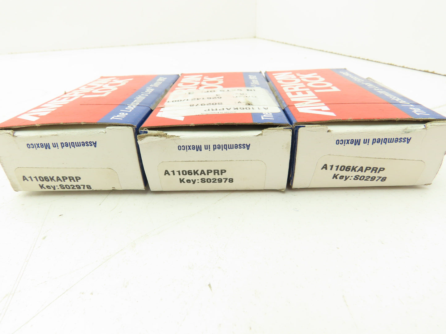 American Lock A1106KAPRP Lockout Padlock Purple 1-1/2" Shackle Lot of 3