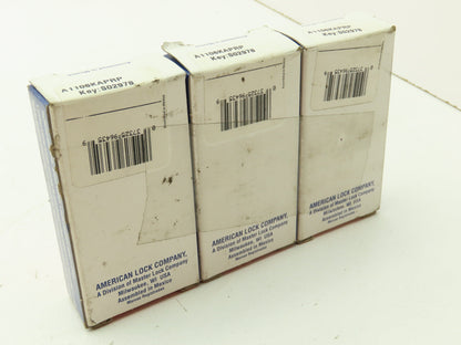 American Lock A1106KAPRP Lockout Padlock Purple 1-1/2" Shackle Lot of 3