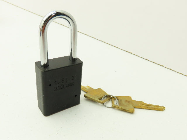 American Lock A1106KABLK Lockout Padlock Black 1-1/2 Shackle Key S02846 Lot of 6