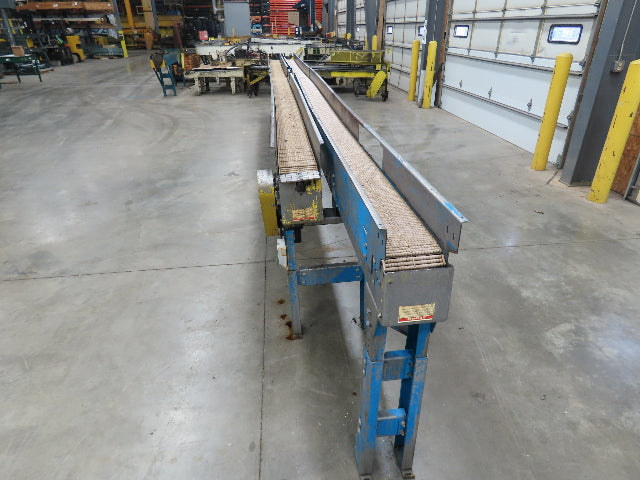 New London Engineering 7.5"x 26' PlastiTrak Side by Side Plastic Chain Conveyor