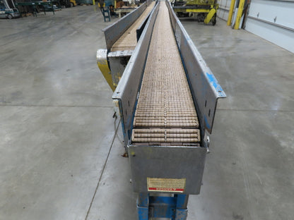 New London Engineering 7.5"x 26' PlastiTrak Side by Side Plastic Chain Conveyor