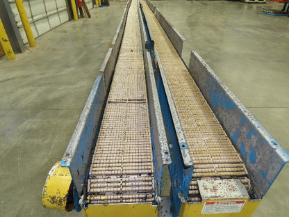 New London Engineering 7.5"x 26' PlastiTrak Side by Side Plastic Chain Conveyor