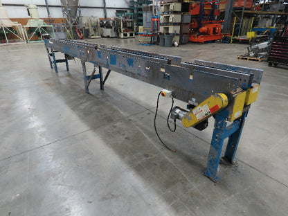 New London Engineering 7.5"x 26' PlastiTrak Side by Side Plastic Chain Conveyor