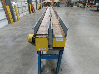New London Engineering 7.5"x 26' PlastiTrak Side by Side Plastic Chain Conveyor