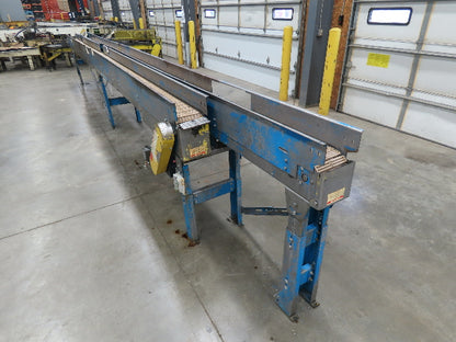 New London Engineering 7.5"x 26' PlastiTrak Side by Side Plastic Chain Conveyor