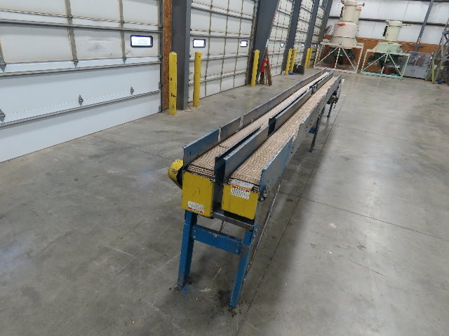 New London Engineering 7.5"x 26' PlastiTrak Side by Side Plastic Chain Conveyor