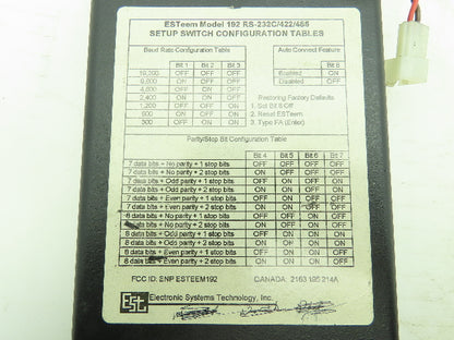 Esteem 192C Wireless Modem Setup Switch Remote Receiver