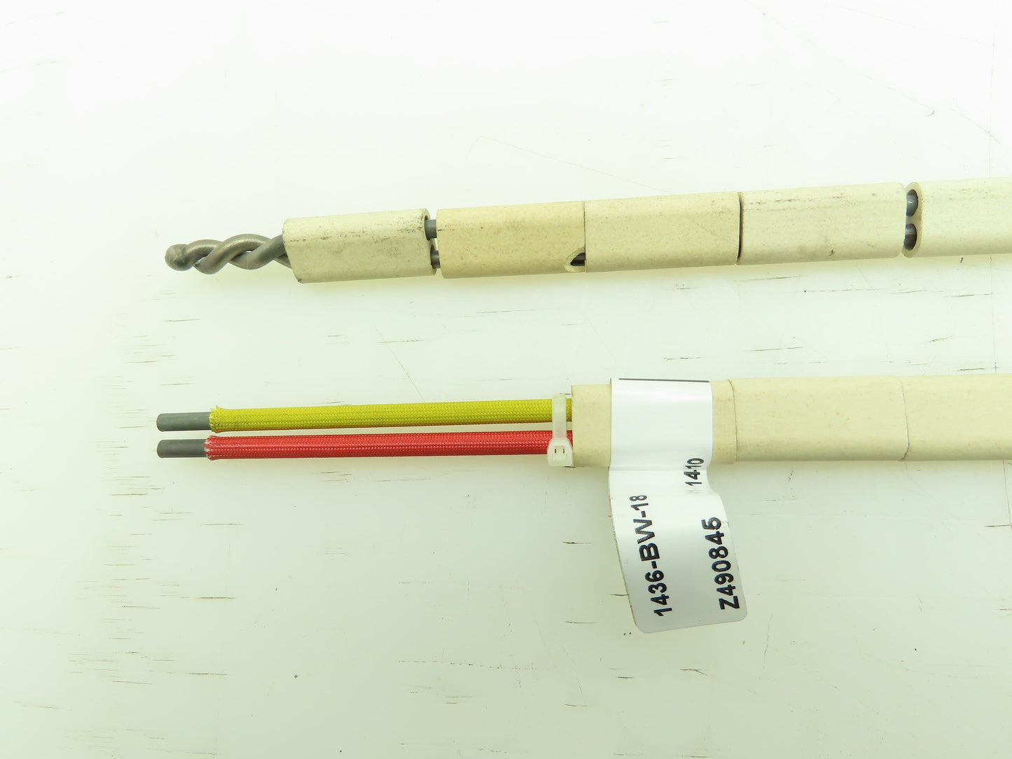 Watlow 1436-BW-18 Thermocouple 18" Type K Ceramic Insulated Lot of 2