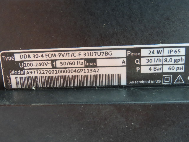 Grundfos DDA 30-4 FCM-PV/T/C-F-31U7U7BG Chemical Metering Dosing Pump 8 GPH IP65