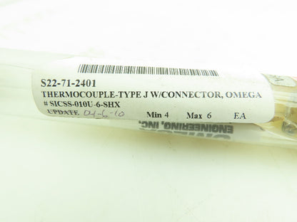 Omega SICSS-010U-6-SHX Thermocouple Probe Miniature Ceramic Connector