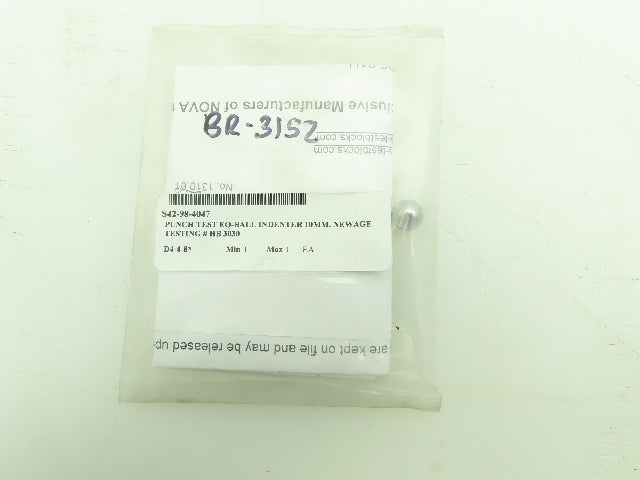 Ametek HB-3030 Tungsten Carbide Ball 10mm Indenter Punch Tester