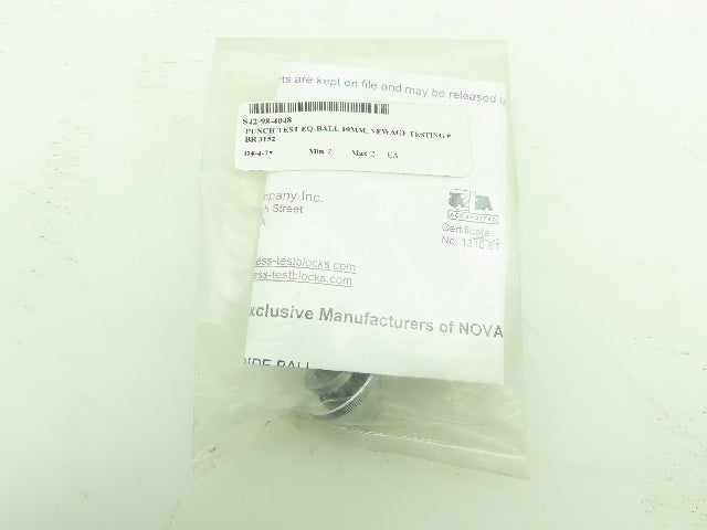 Ametek HB-3030 BR 3152 Tungsten Carbide Ball 10mm Indenter Punch Tester