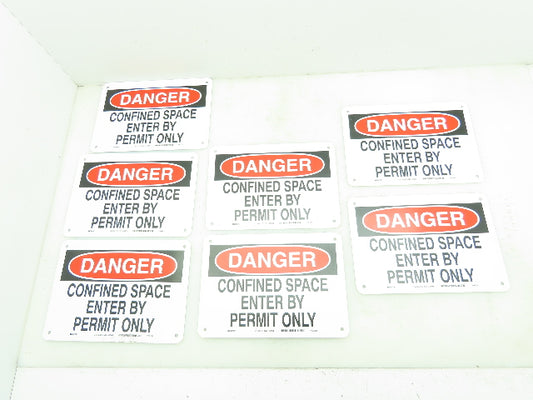 Brady Sign 40988 DANGER Confined Space Sign 7"x 10"  Lot of 7