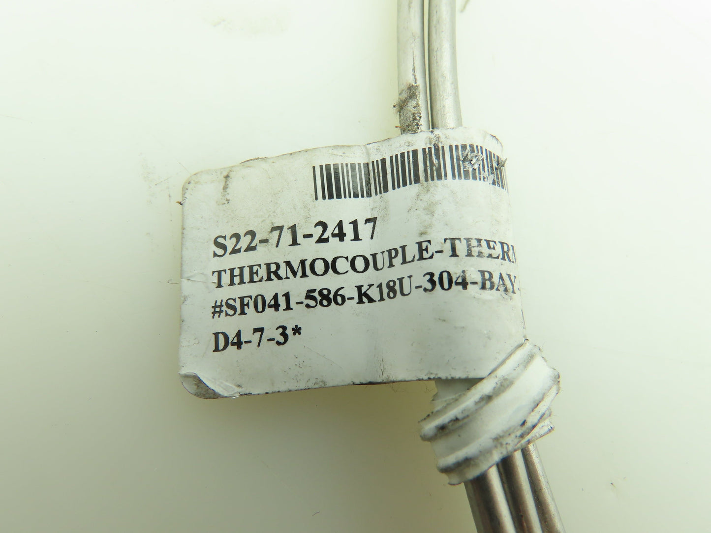 Thermo Electric SF041-586 Thermocouple Probe 117" Long 304 Stainless